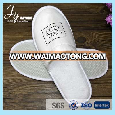 Professional hotel supplies sleep shoes 100% cotton hotel slippers