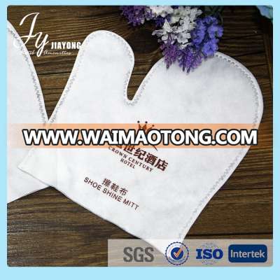 2015 new design cotton hotel shoe shine mitt/shoe cloth