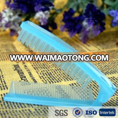 Multiple colors foldable hotel disposable comb plastic wide tooth hair comb