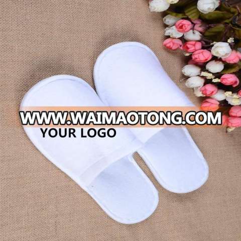 Wholesale hotel slippers White cotton fabric hotel