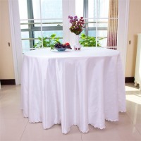 Polyester Party Home Hotel Banquet Wedding Polyester Round Table Cloth